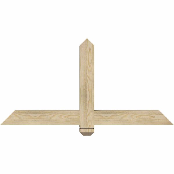 Ekena Millwork Eugene Rough Sawn Timber Gable Bracket, Douglas Fir, 48"W x 24"H x 4"D x 4"F, 12/12 Pitch GBW048X24X0404EUG00RDF - main